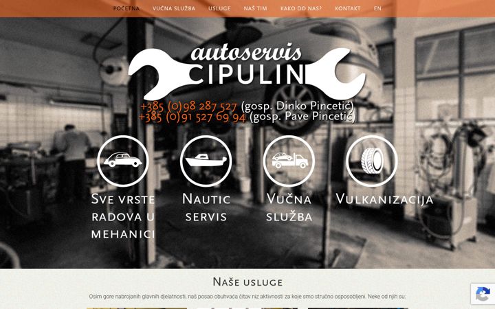 Captura de ecrã de autoservis-cipulin.hr