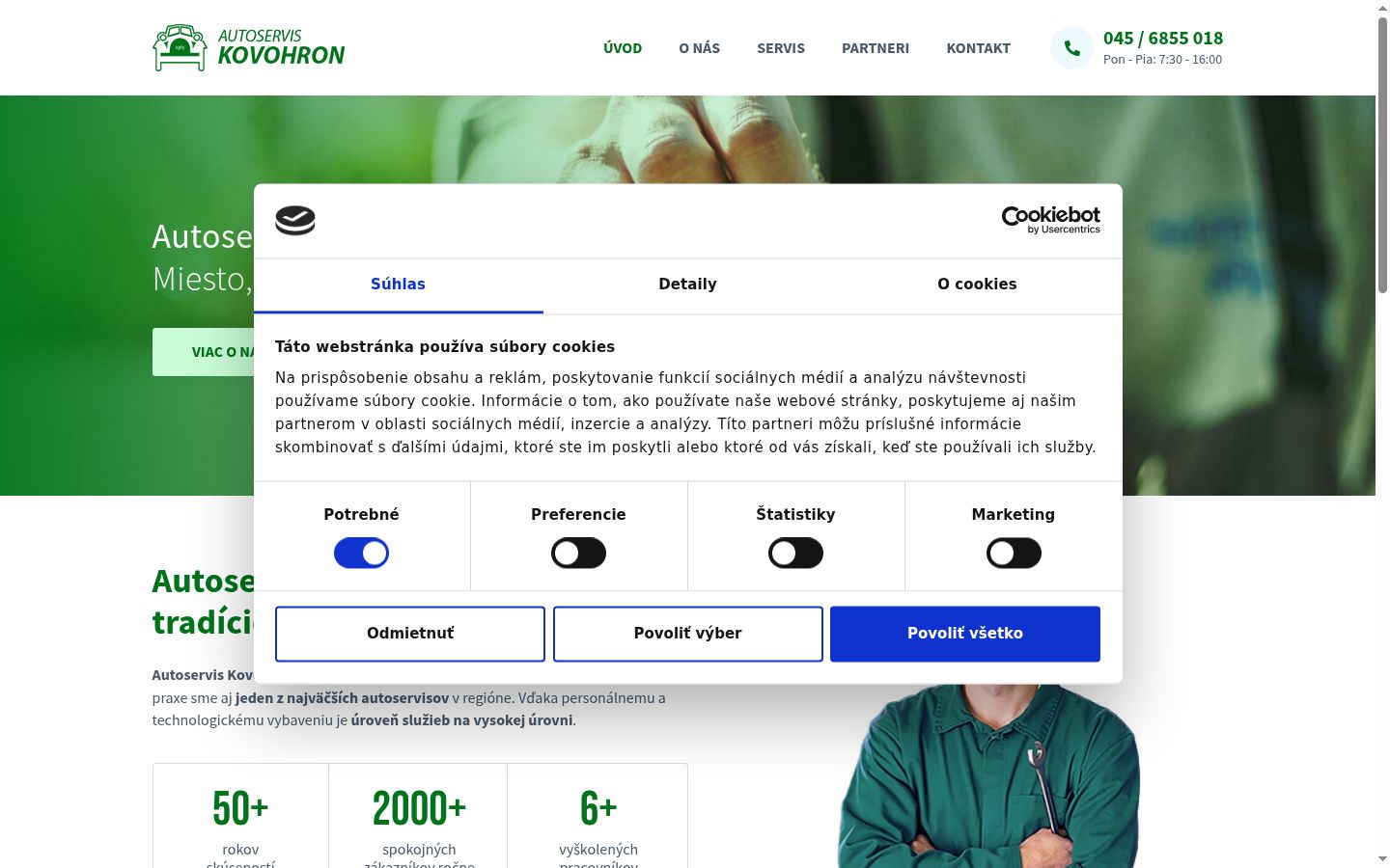Capture d'écran de la bannière de consentement affichée avant toute interaction