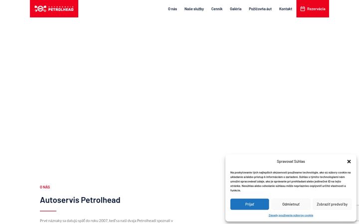 Screenshot of autoservis-petrolhead.sk