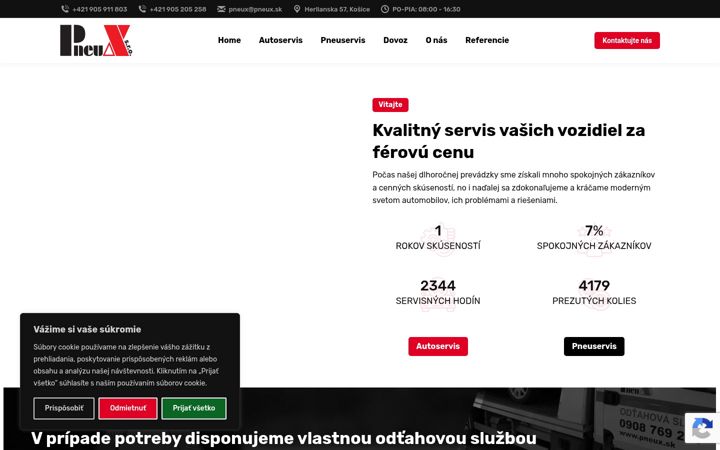 Screenshot of autoservis-pneux.sk