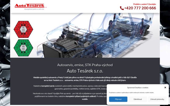 Captura de ecrã de autoservis-prahavychod.cz
