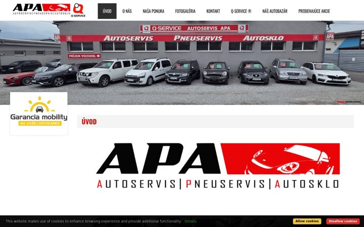 Screenshot of autoservisapa.sk