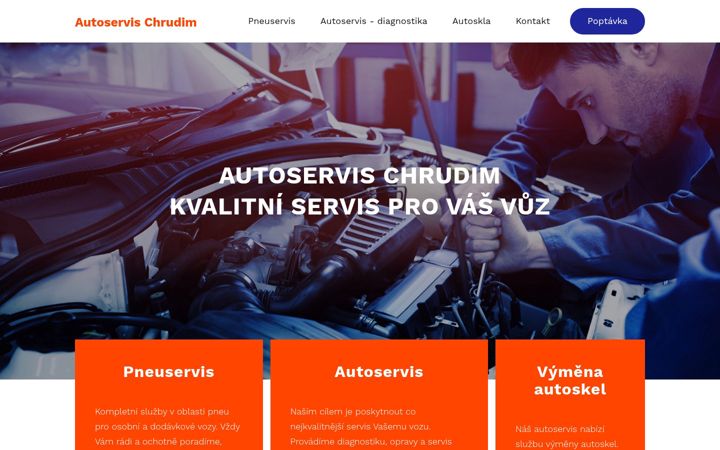 Screenshot of autoservischrudim.com