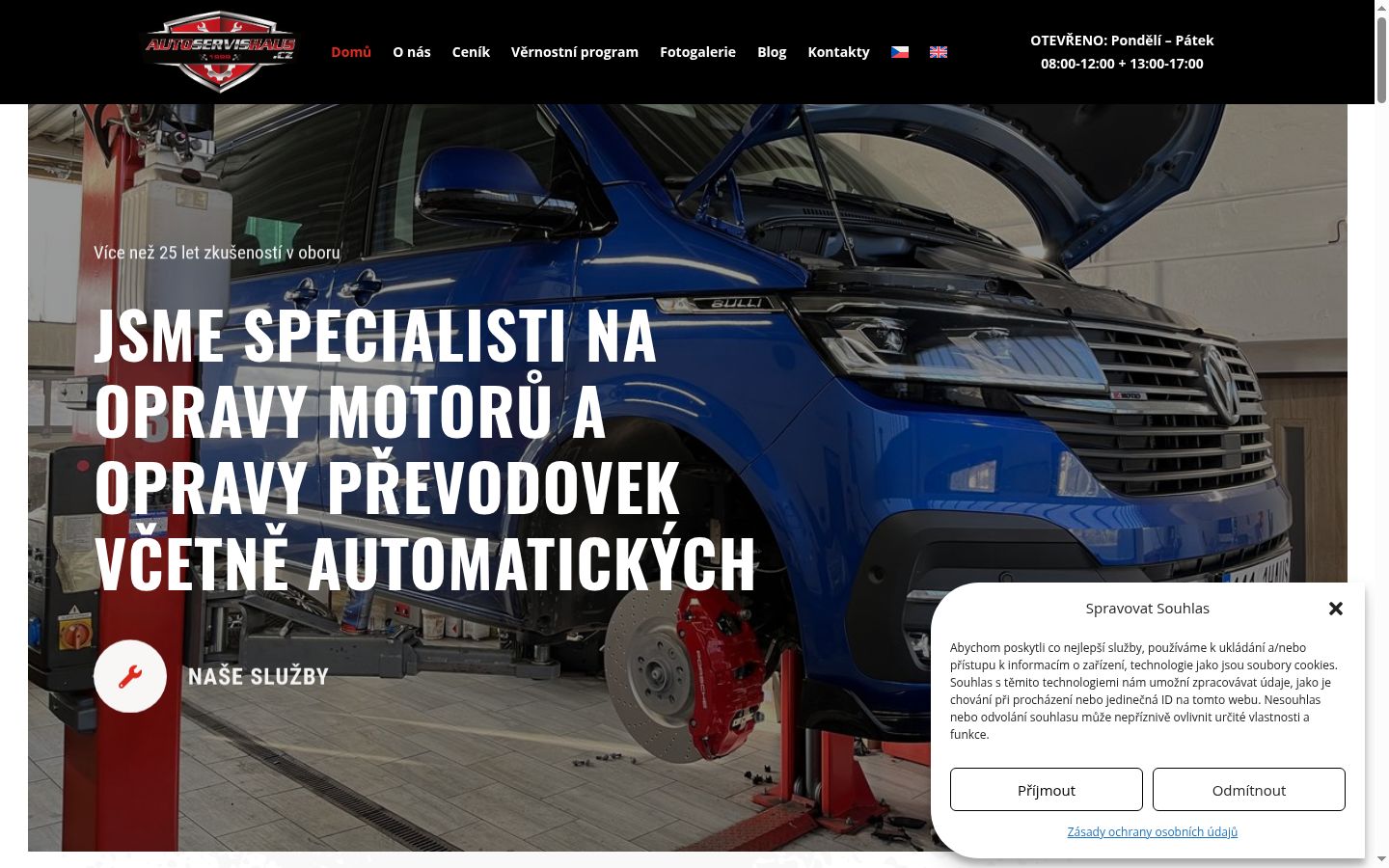 Snímek obrazovky baneru souhlasu zobrazeného před jakoukoli interakcí