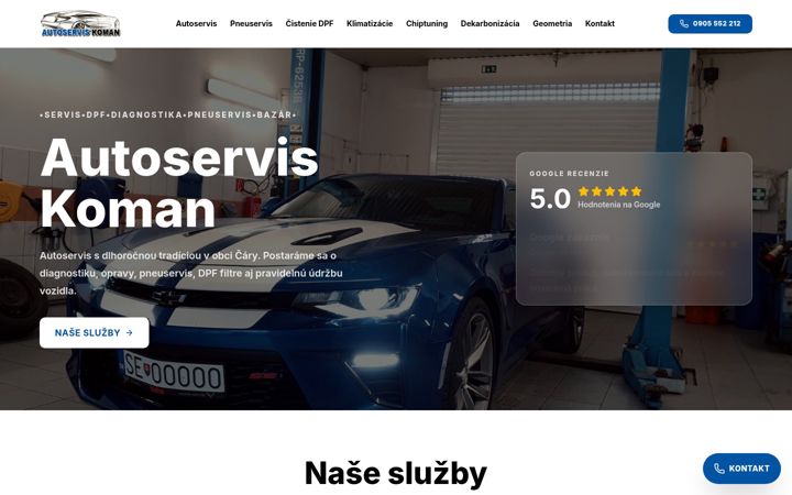 Screenshot of autoserviskoman.sk