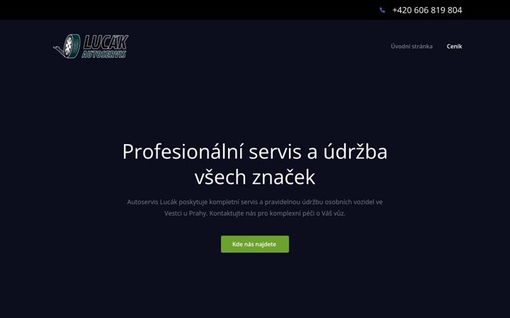 Screenshot of autoservislucak.cz