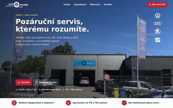 Screenshot of autoservispetrik.cz