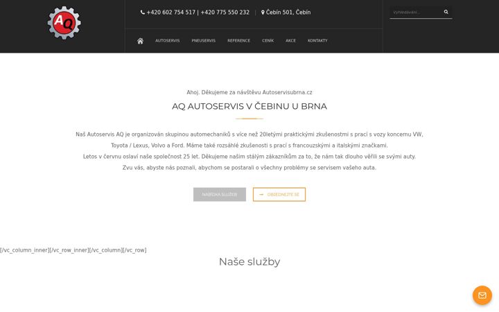 Skærmbillede af autoservisubrna.cz