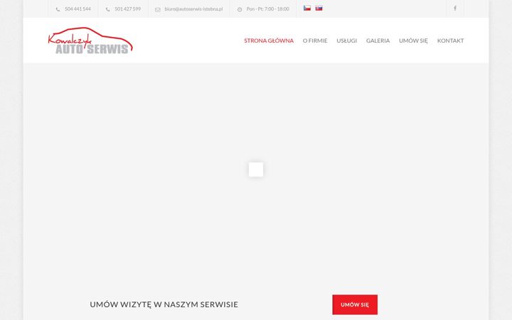 Snimka zaslona za autoserwis-istebna.pl