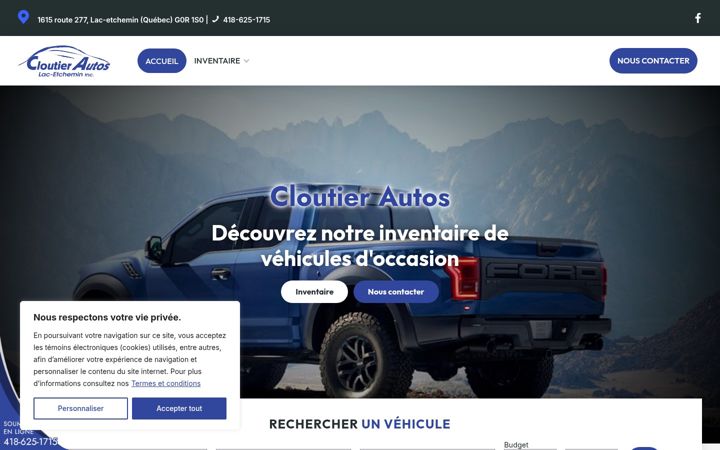 Snimka zaslona za autosetchemin.com