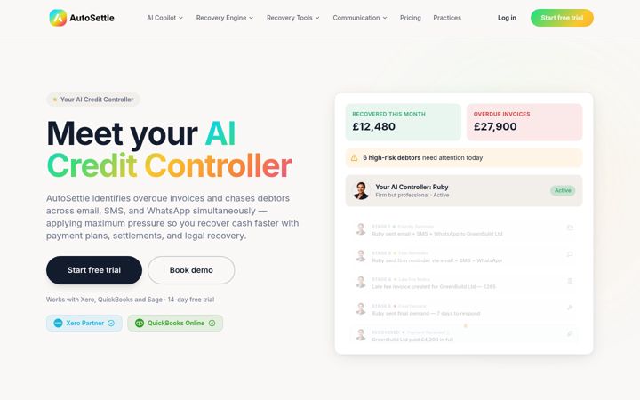 Screenshot of autosettle.co.uk