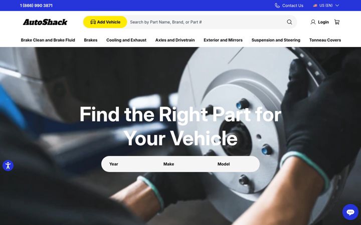 Screenshot of autoshack.com