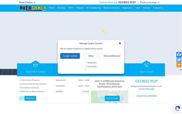 Screenshot of autoshacksouthampton.co.uk
