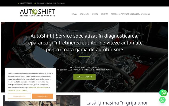 Screenshot of autoshift.ro