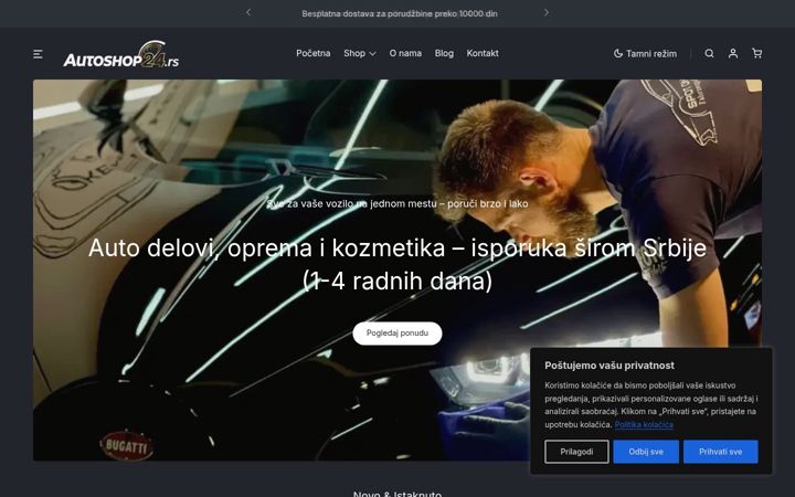 Screenshot of autoshop24.rs