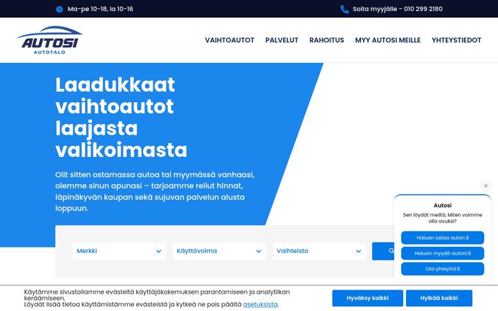 Screenshot of autosi.fi