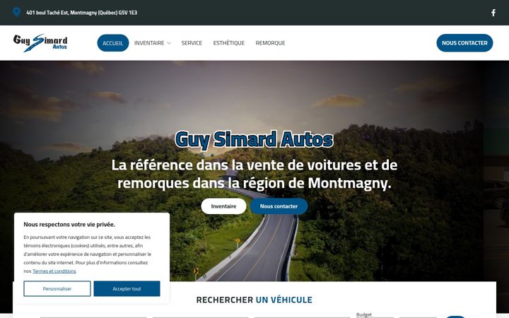 Skærmbillede af autosimard.com
