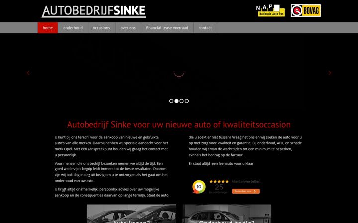 Screenshot of autosinke.nl