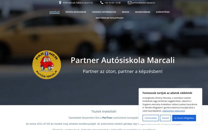 Screenshot of autosiskola-marcali.hu