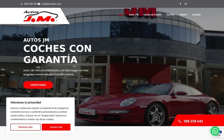 Captură de ecran a autosjmourense.es