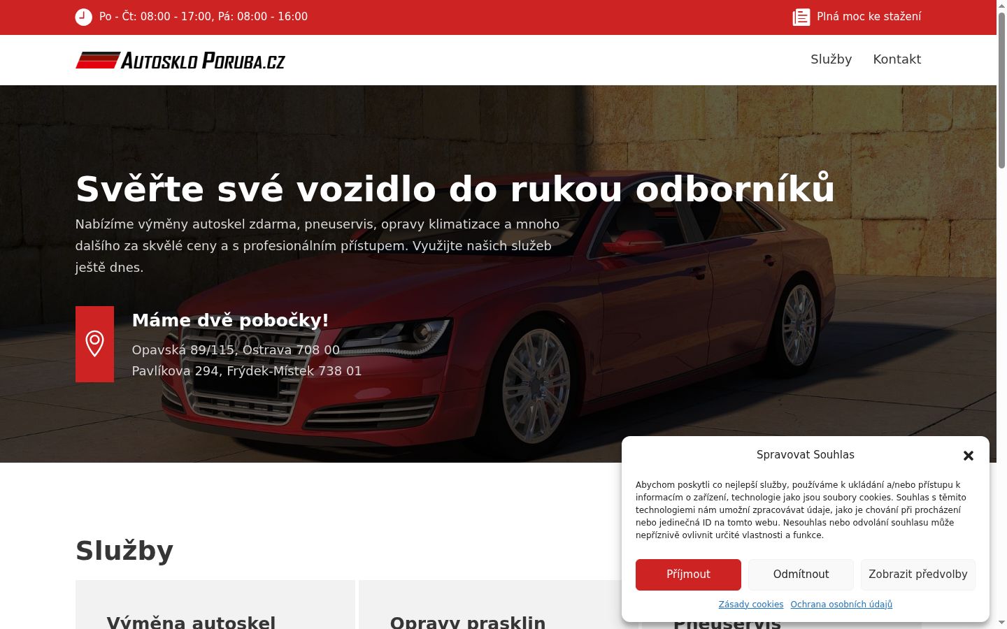 Skärmbild av samtyckesbannern som visades före någon interaktion