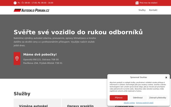 Snímek obrazovky autosklo-poruba.cz