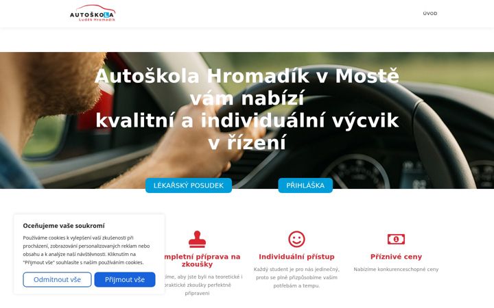 Screenshot of autoskola-hromadik.cz