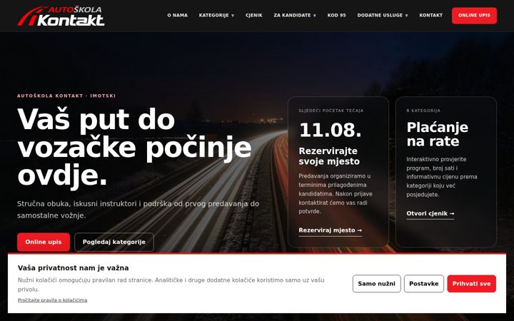 Screenshot of autoskola-kontakt.com