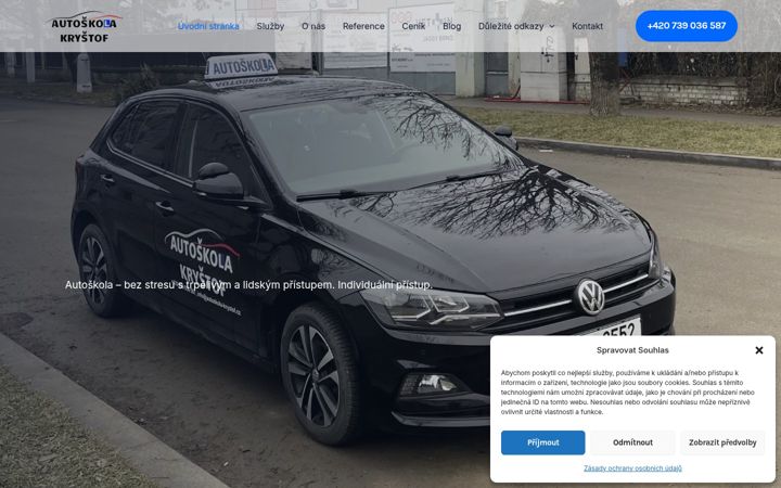 Skærmbillede af autoskola-krystof.cz