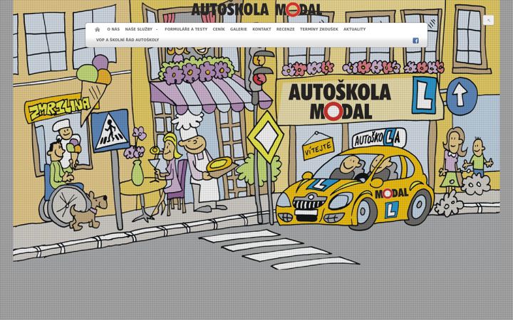 Captură de ecran a autoskola-modal.cz