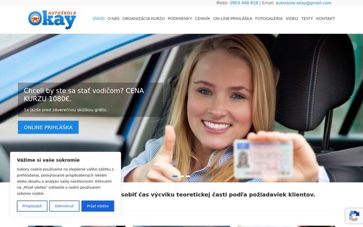 Screenshot of autoskola-okay.sk