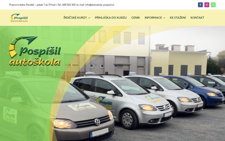 Skærmbillede af autoskola-pospisil.cz