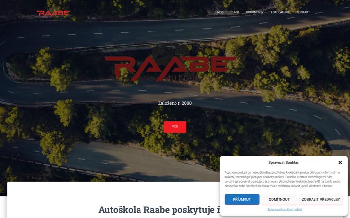 Skærmbillede af autoskola-raabe.cz