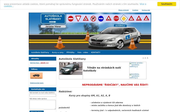 Skærmbillede af autoskola-slatinany.cz