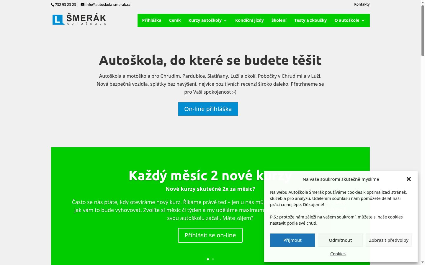 Képernyőkép a bármilyen interakció előtt megjelenő hozzájárulási bannerről