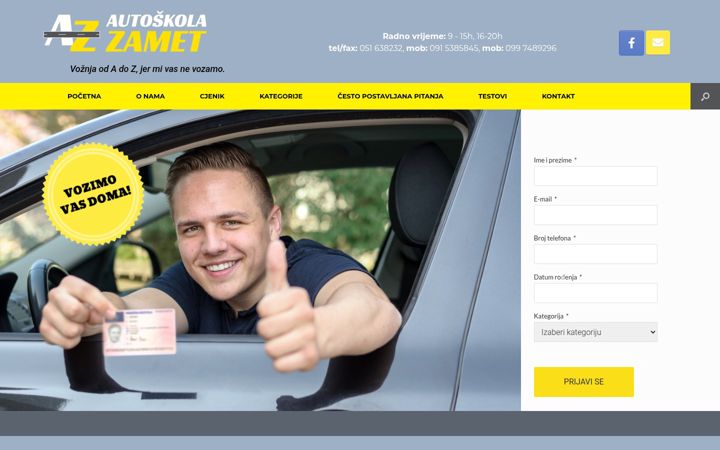 Screenshot of autoskola-zamet.hr