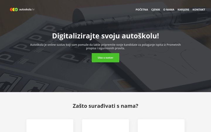 Screenshot of autoskola.hr