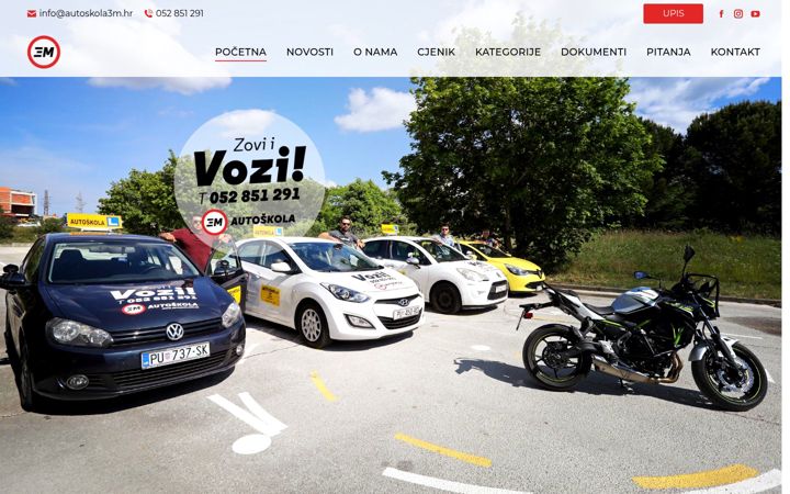 Screenshot of autoskola3m.hr