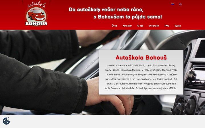 Screenshot of autoskolabohous.eu