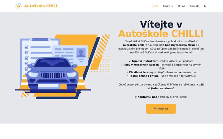Screenshot ta' autoskolachill.cz