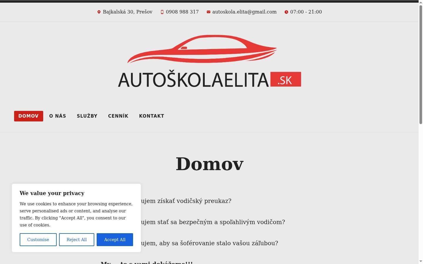Zrzut ekranu banera zgody wyświetlanego przed jakąkolwiek interakcją