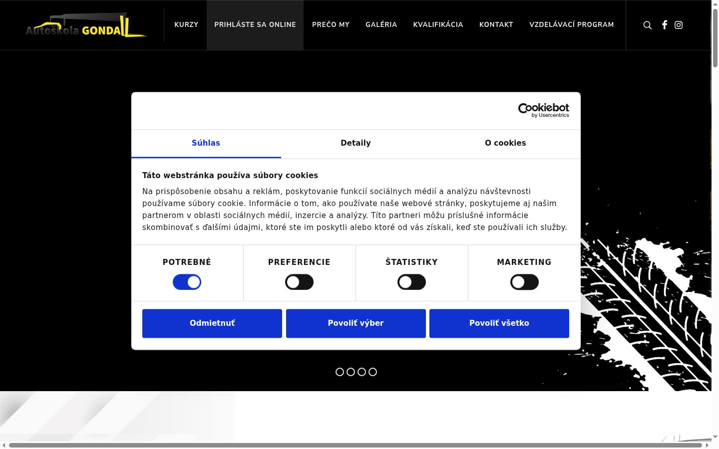 Screenshot tal-banner tal-kunsens muri qabel kwalunkwe interazzjoni