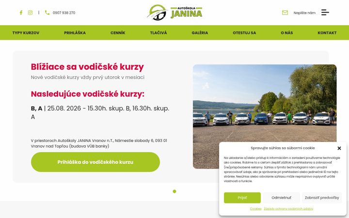 Screenshot of autoskolajanina.sk