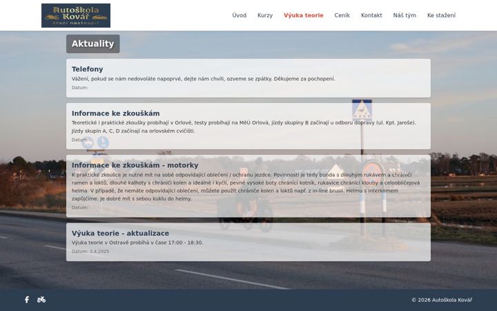 Screenshot of autoskolakovar.cz