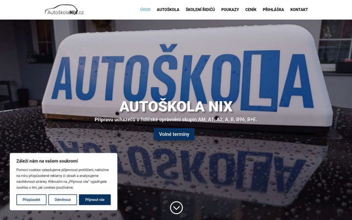Screenshot of autoskolanix.cz