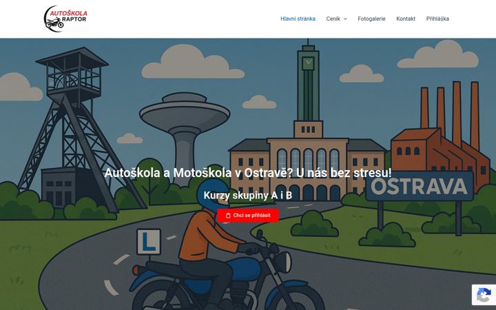 Screenshot of autoskolaraptor.cz