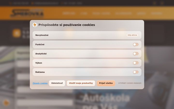 Screenshot of autoskolasmerovka.sk