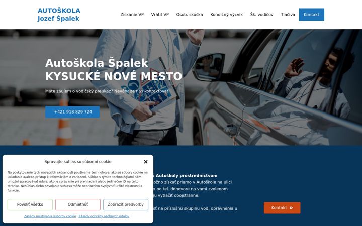 Screenshot of autoskolaspalek.sk