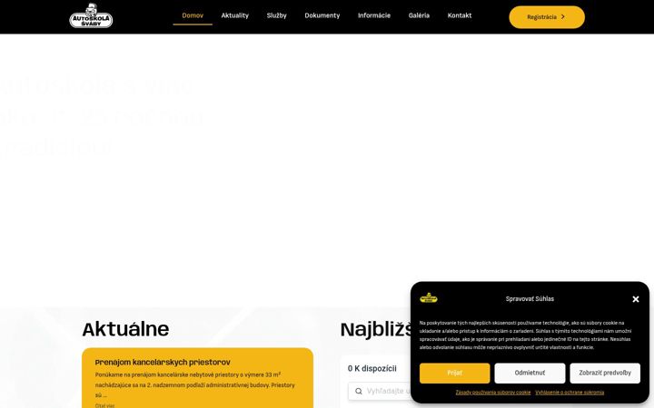 Screenshot van autoskolasvaby.sk