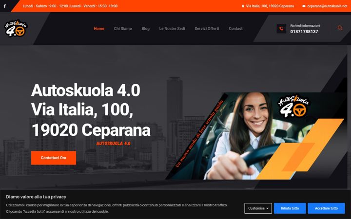 Screenshot stránky autoskuola.net